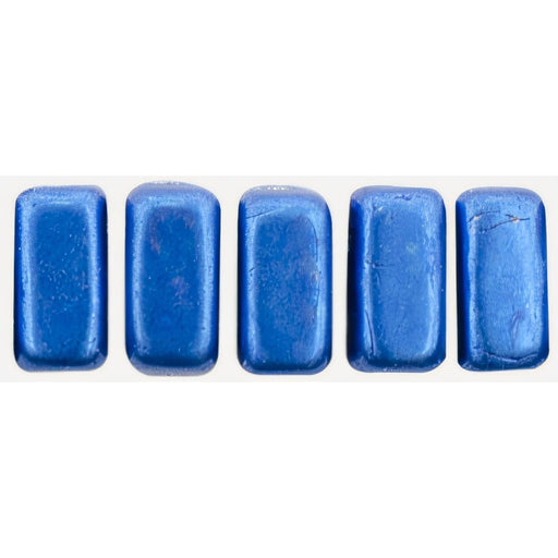 Czech CzechMates Bricks 6 x 3mm ColorTrends: Saturated Metallic Bluestone (50pcs)