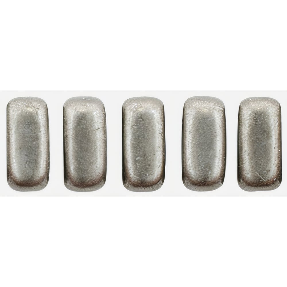 Czech CzechMates Bricks 6 x 3mm ColorTrends: Saturated Metallic Frost Gray (50pcs)