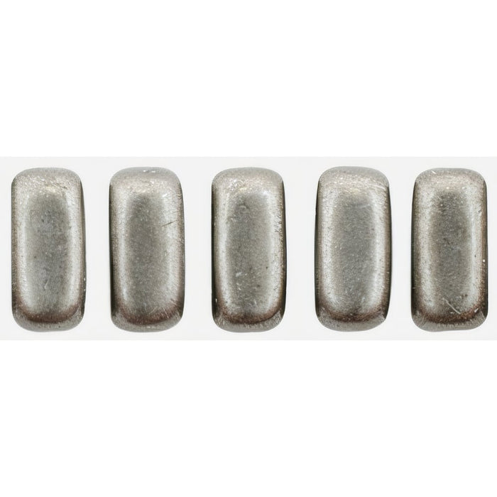 Czech CzechMates Bricks 6 x 3mm ColorTrends: Saturated Metallic Frost Gray (50pcs)