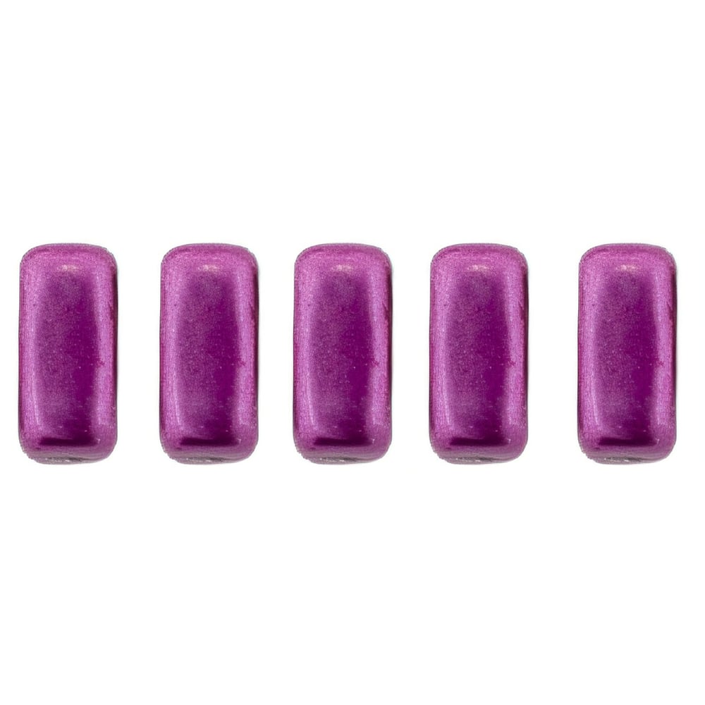 Czech CzechMates Bricks 3/6mm ColorTrends: Sueded Gold Fuchsia Red (50pcs)