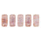 Czech CzechMates Bricks 6 x 3mm Luster - Transparent Topaz/Pink (50pcs)