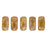 Czech CzechMates Bricks 6 x 3mm Luster - Transparent Gold/Smokey Topaz (50pcs)