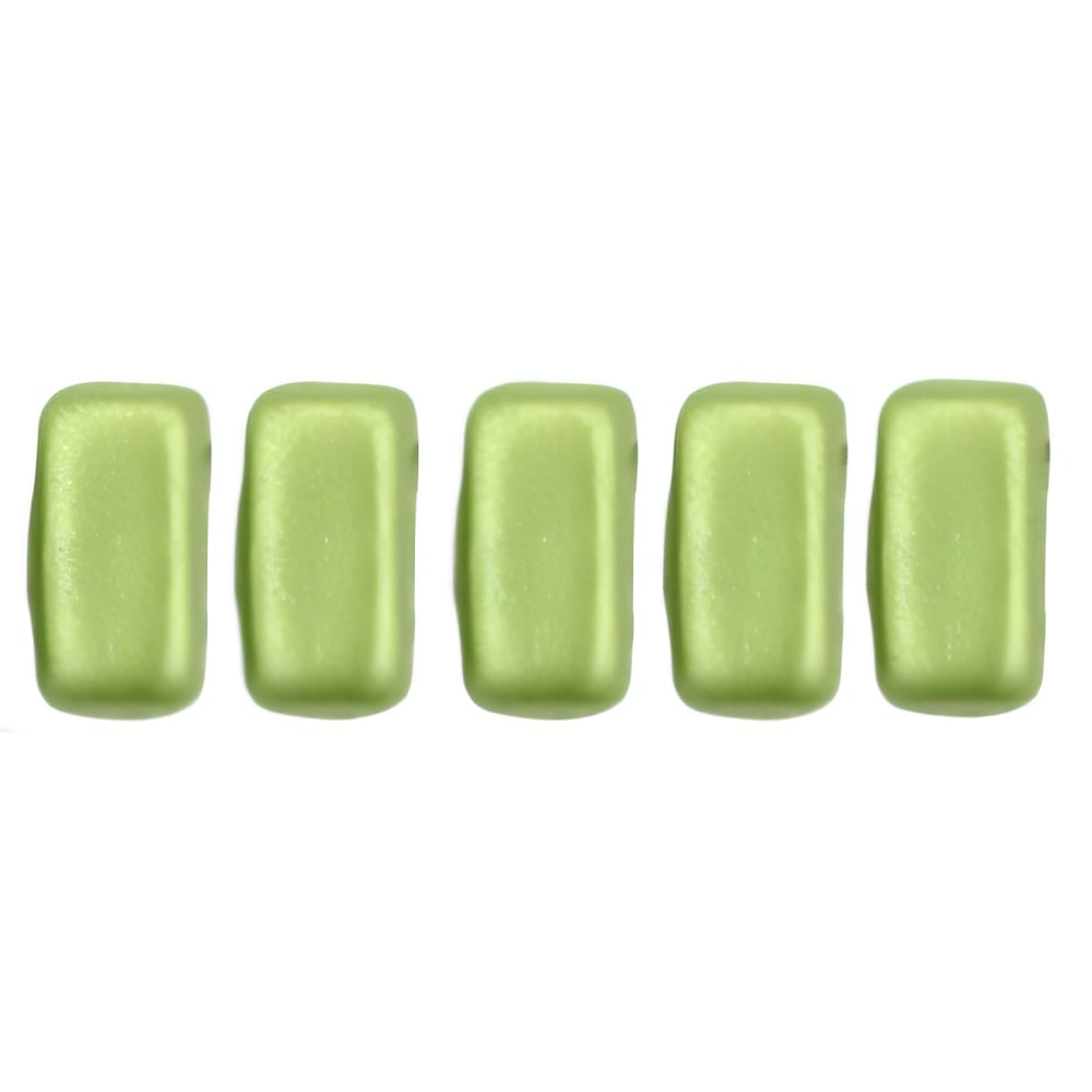 Czech CzechMates Bricks 6 x 3mm Pearl Coat - Olive (50pcs)