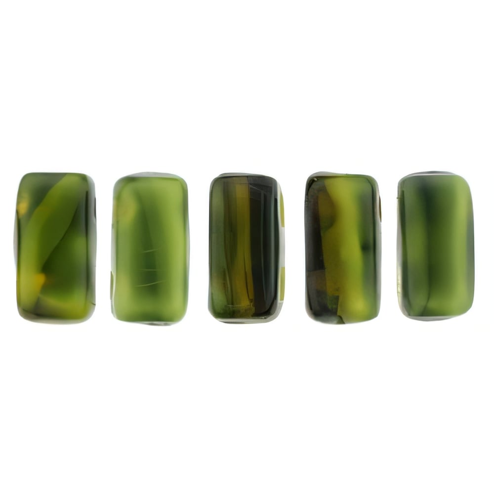Czech CzechMates Bricks 6 x 3mm Opaque Yellow/Jet (50pcs)