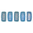 Czech CzechMates Bricks 6 x 3mm Halo - Azurite (50pcs)