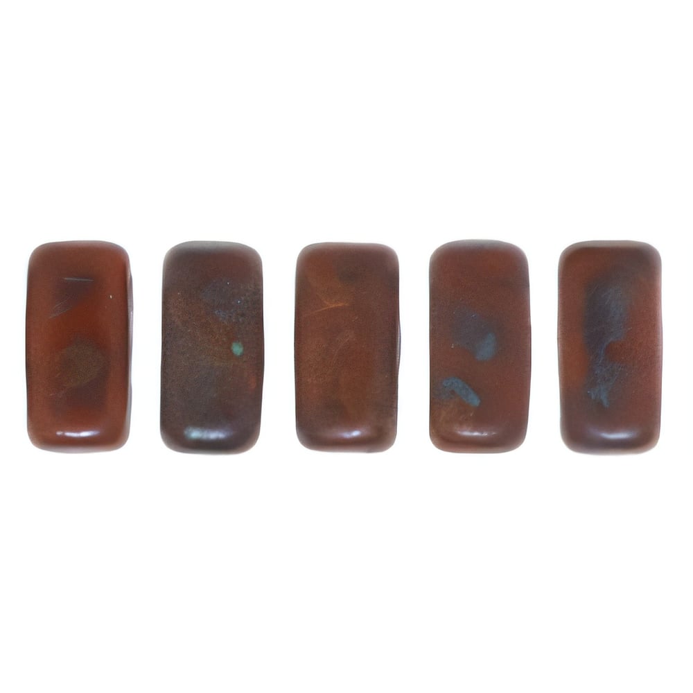 Czech CzechMates Bricks 6 x 3mm Umber - Copper Picasso (50pcs)