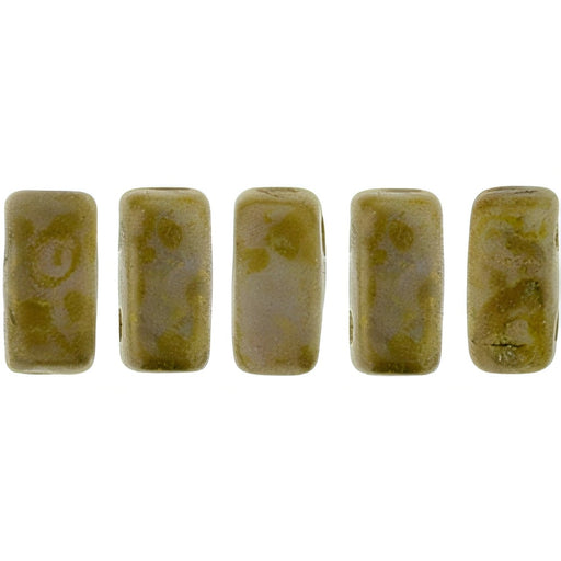 Czech CzechMates Bricks 6 x 3mm Ashen Gray - Copper Picasso (50pcs)