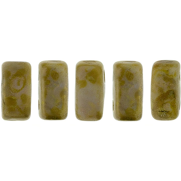 Czech CzechMates Bricks 6 x 3mm Ashen Gray - Copper Picasso (50pcs)