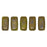 Czech CzechMates Bricks 6 x 3mm Opaque Olive - Copper Picasso (50pcs)