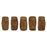 Czech CzechMates Bricks 6 x 3mm Milky Pink - Copper Picasso (50pcs)
