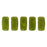 Czech CzechMates Bricks 6 x 3mm Opaque Olive - Moon Dust (50pcs)