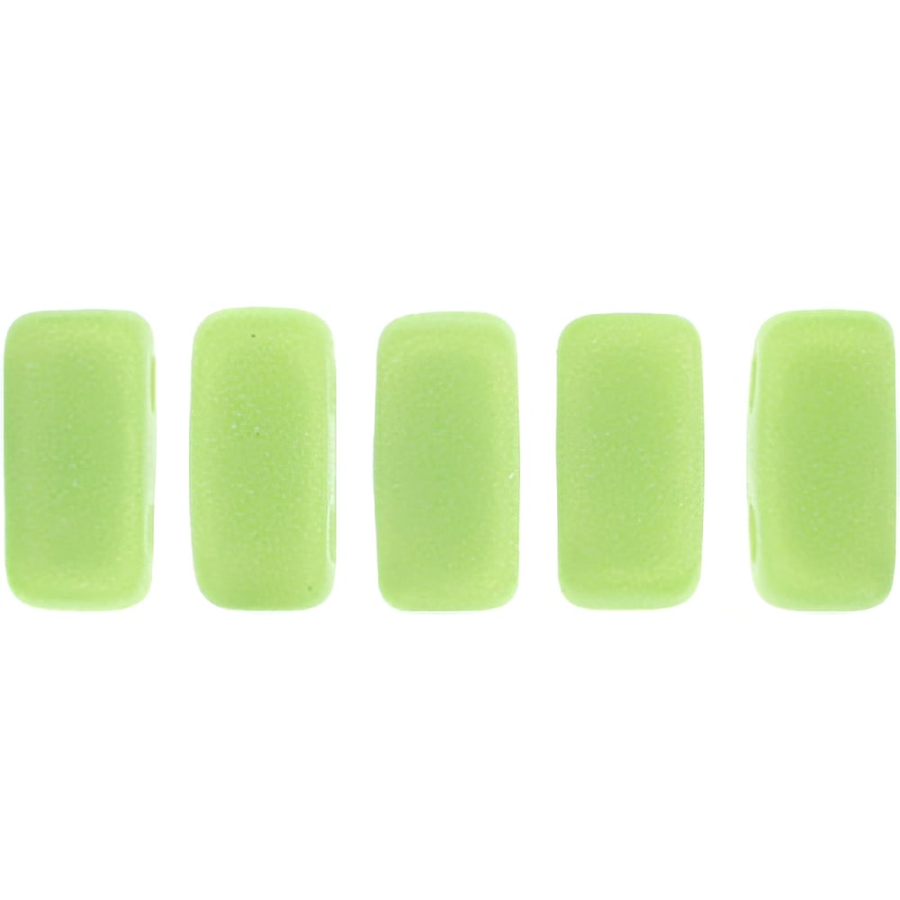Czech CzechMates Bricks 6 x 3mm Sueded Gold Honeydew (50pcs)