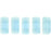 Czech CzechMates Bricks 6 x 3mm Sueded Gold Aquamarine (50pcs)