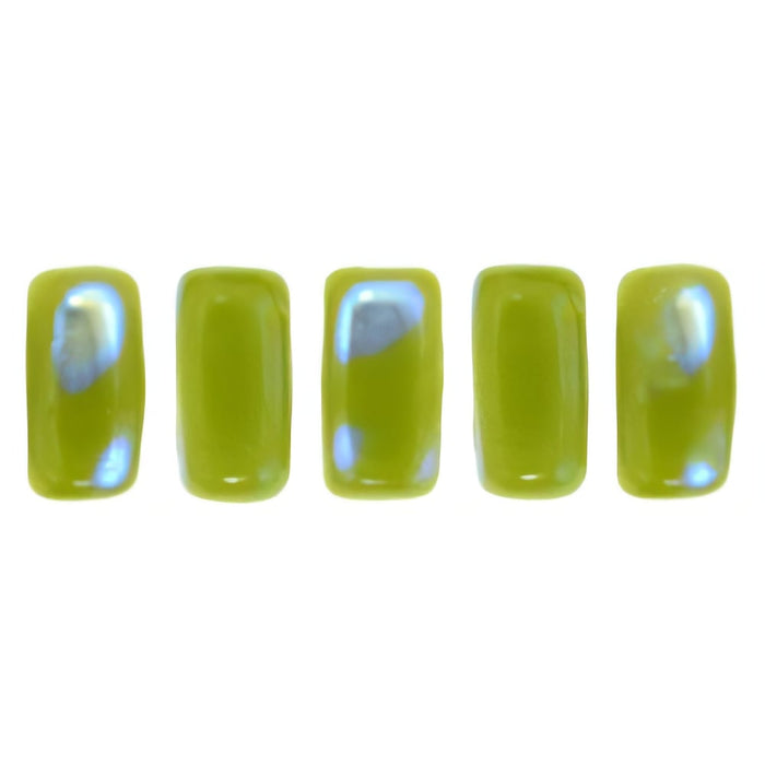 Czech CzechMates Bricks 6 x 3mm Peacock - Opaque Olive (50pcs)