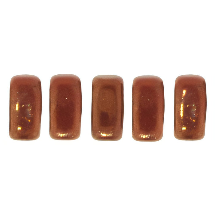 Czech CzechMates Bricks 6 x 3mm Patina - Opaque Red (50pcs)