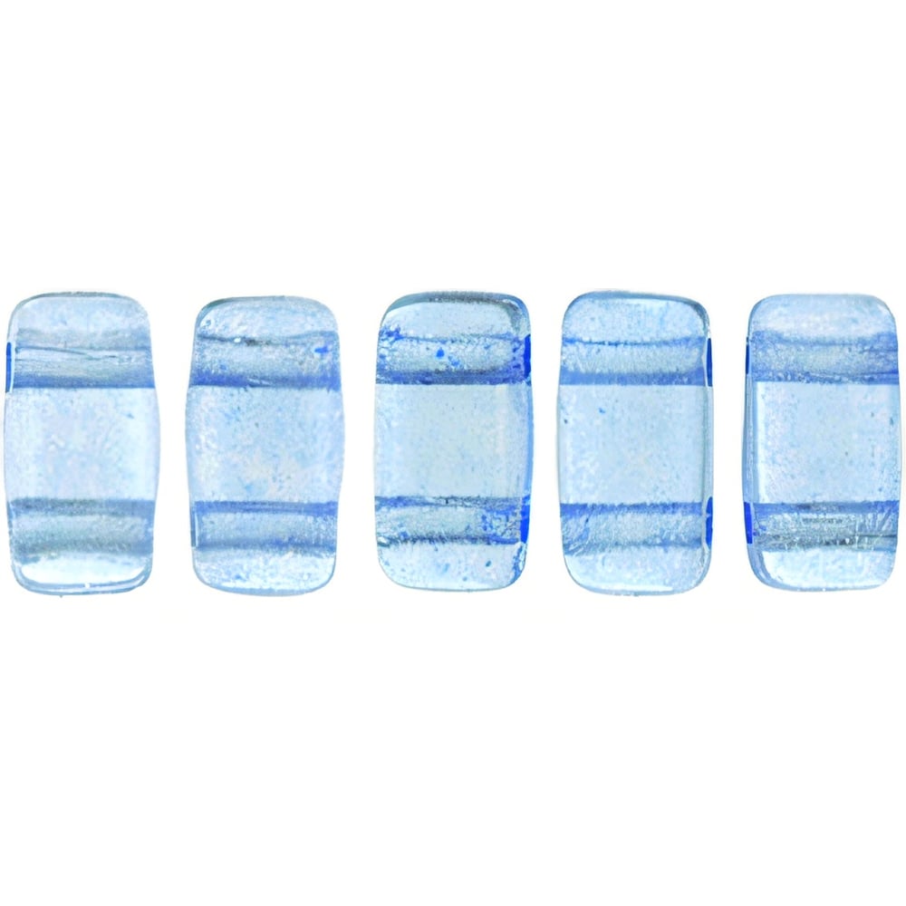 Czech CzechMates Bricks 6 x 3mm ColorTrends: Transparent Airy Blue (50pcs)