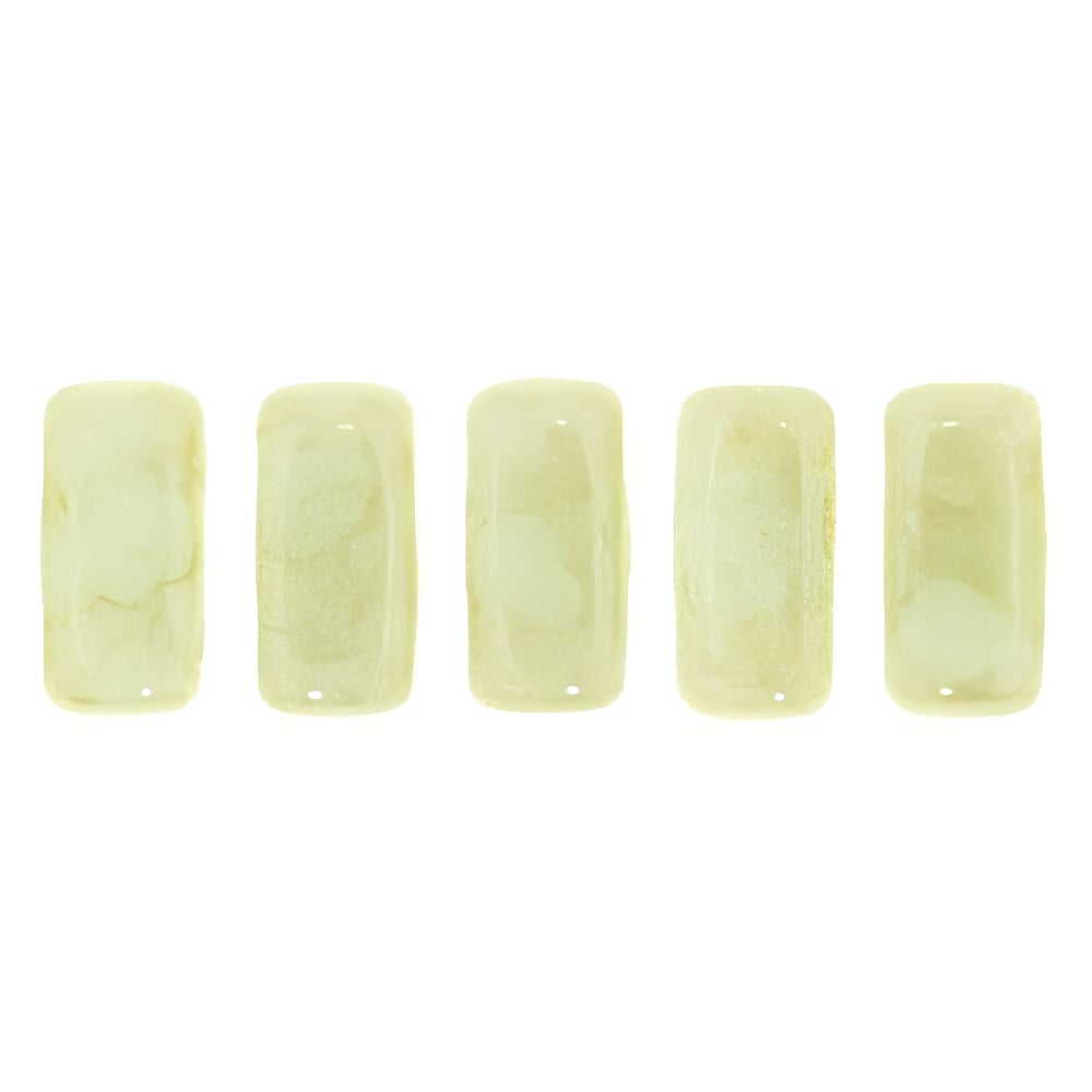 Czech CzechMates Bricks 6 x 3mm Opaque Pale Turquoise - Star Dust (50pcs)