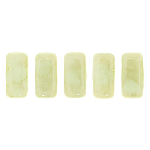 Czech CzechMates Bricks 6 x 3mm Opaque Pale Turquoise - Star Dust (50pcs)