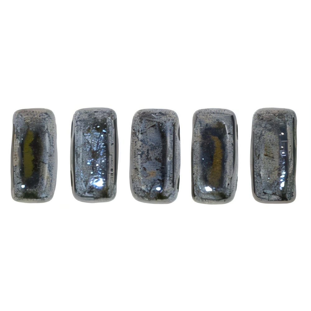 Czech CzechMates Bricks 6 x 3mm Luster - Chocolate Brown - Picasso (50pcs)