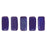 Czech CzechMates Bricks 6 x 3mm Indigo - Matte Vega (50pcs)
