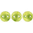 Czech CzechMates Lentil 6mm ColorTrends: Saturated Metallic Lime Punch (50pcs)