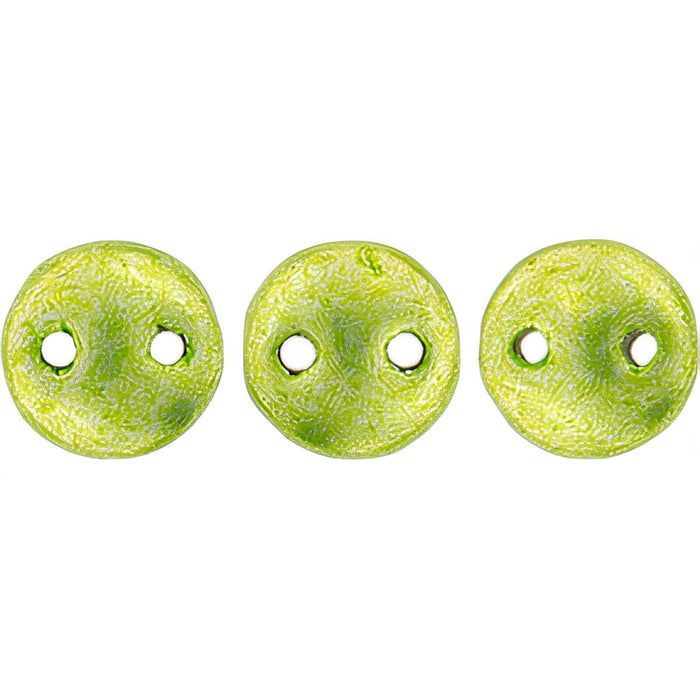 Czech CzechMates Lentil 6mm ColorTrends: Saturated Metallic Lime Punch (50pcs)