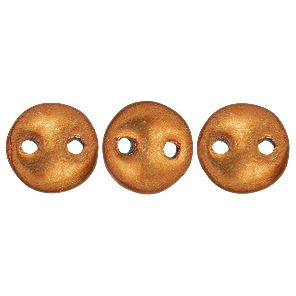 Czech CzechMates Lentil 6mm ColorTrends: Saturated Metallic Russet Orange (50pcs)