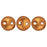 Czech CzechMates Lentil 6mm ColorTrends: Saturated Metallic Russet Orange (50pcs)