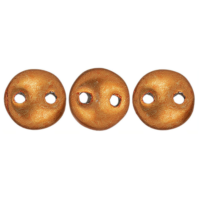 Czech CzechMates Lentil 6mm ColorTrends: Saturated Metallic Russet Orange (50pcs)