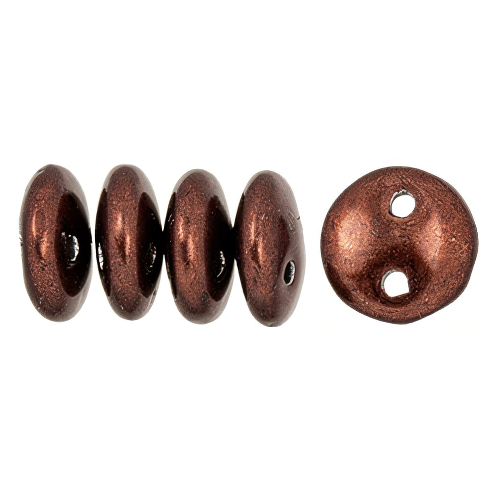 Czech CzechMates Lentil 6mm ColorTrends: Saturated Metallic Chicory Coffee (50pcs)