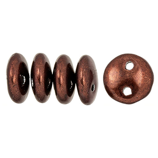 Czech CzechMates Lentil 6mm ColorTrends: Saturated Metallic Chicory Coffee (50pcs)
