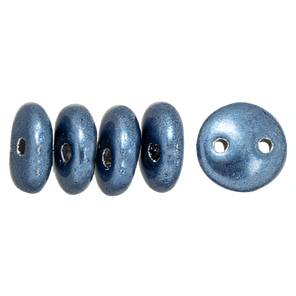 Czech CzechMates Lentil 6mm ColorTrends: Saturated Metallic Bluestone (50pcs)