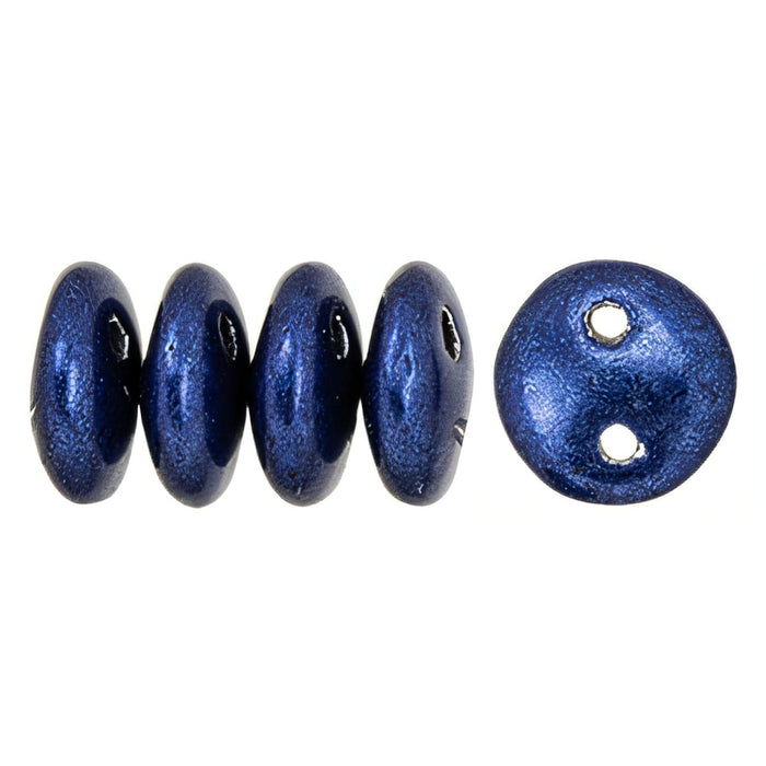 Czech CzechMates Lentil 6mm ColorTrends: Saturated Metallic Evening Blue (50pcs)