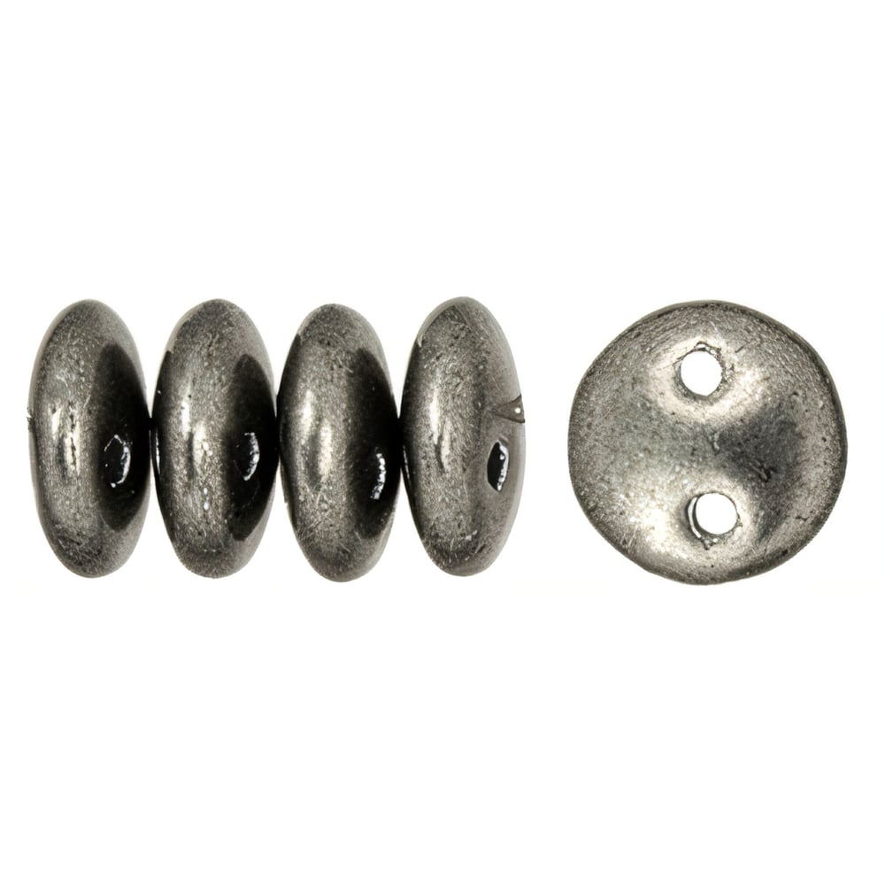 Czech CzechMates Lentil 6mm ColorTrends: Saturated Metallic Frost Gray (50pcs)