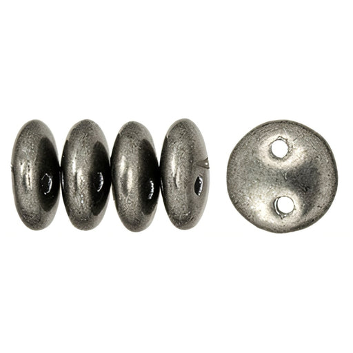 Czech CzechMates Lentil 6mm ColorTrends: Saturated Metallic Frost Gray (50pcs)
