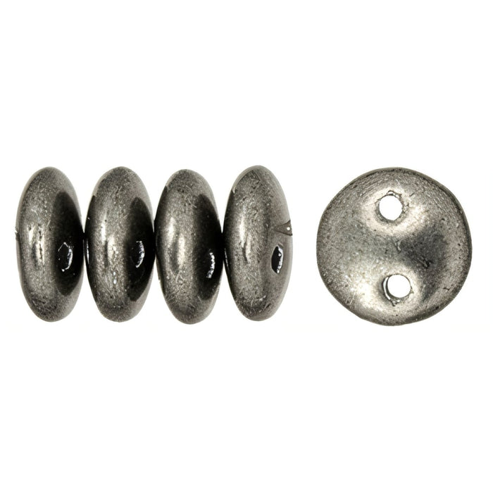 Czech CzechMates Lentil 6mm ColorTrends: Saturated Metallic Frost Gray (50pcs)