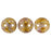Czech CzechMates Lentil 6mm Luster - Transparent Gold/Smokey Topaz (50pcs)