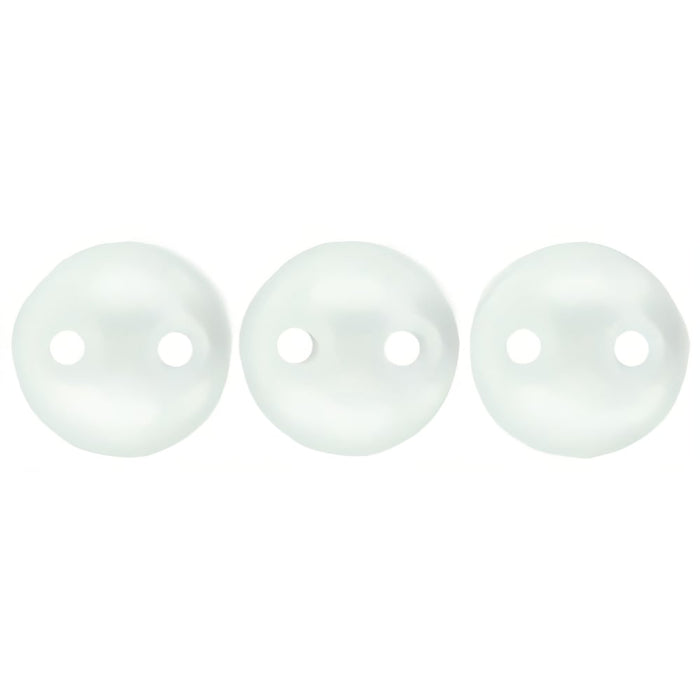 Czech CzechMates Lentil 6mm Pearl Coat - Snow (50pcs)