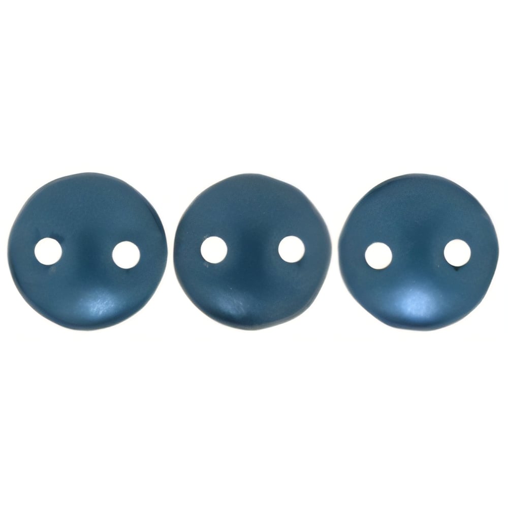 Czech CzechMates Lentil 6mm Pearl Coat - Steel Blue (50pcs)