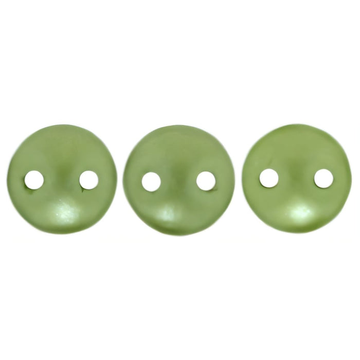 Czech CzechMates Lentil 6mm Pearl Coat - Olive (50pcs)