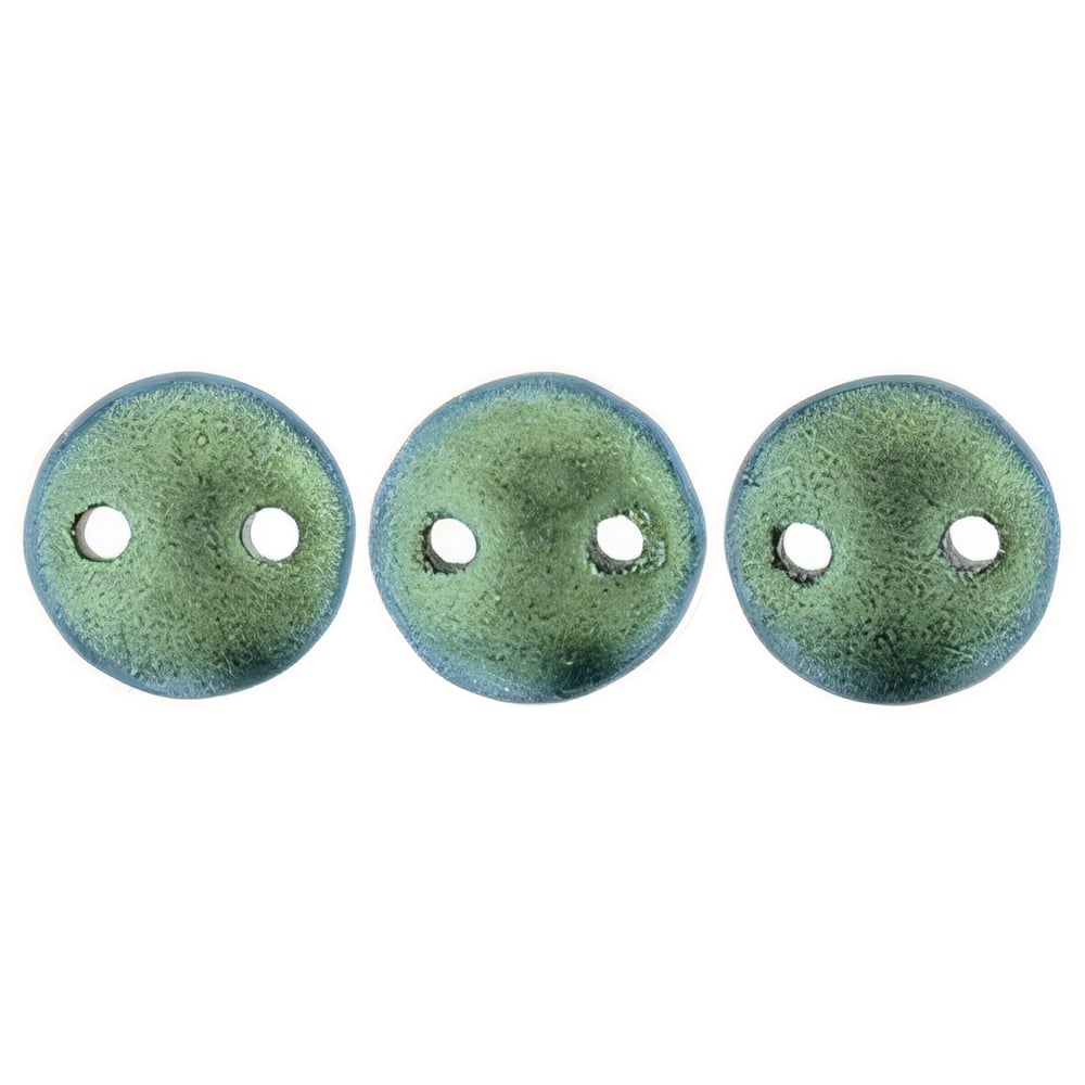 Czech CzechMates Lentil 6mm Polychrome - Aqua Teal (50pcs)
