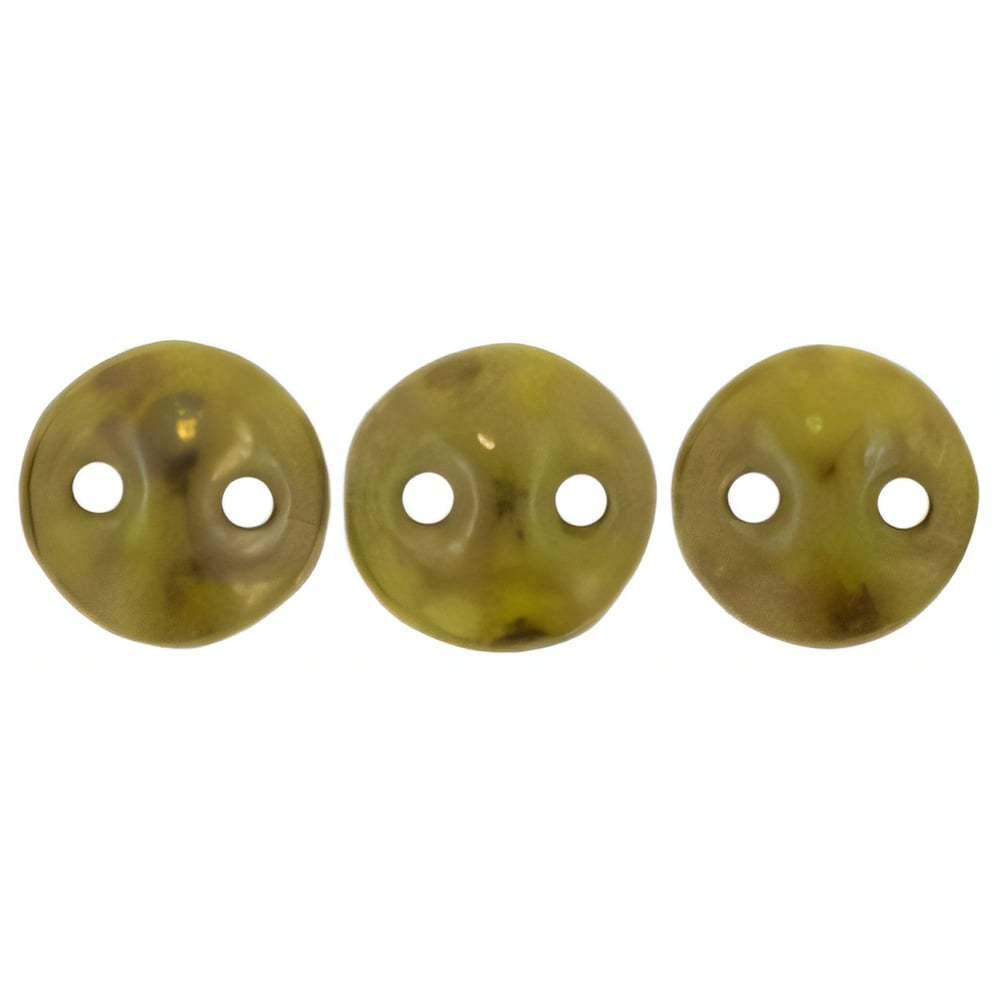 Czech CzechMates Lentil 6mm Chartreuse - Bronze Picasso (50pcs)