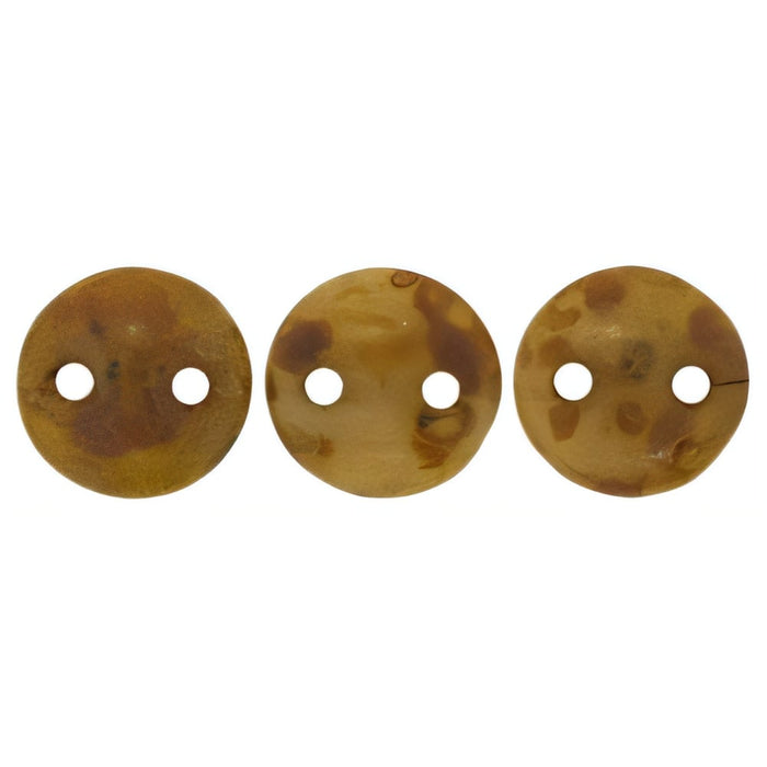 Czech CzechMates Lentil 6mm Beige - Copper Picasso (50pcs)