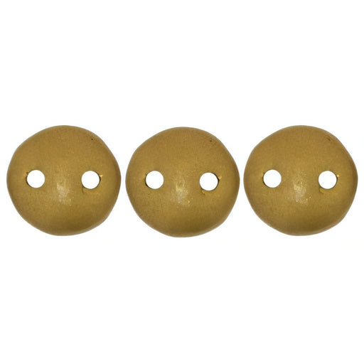 Czech CzechMates Lentil 6mm Matte - Metallic Goldenrod (50pcs)