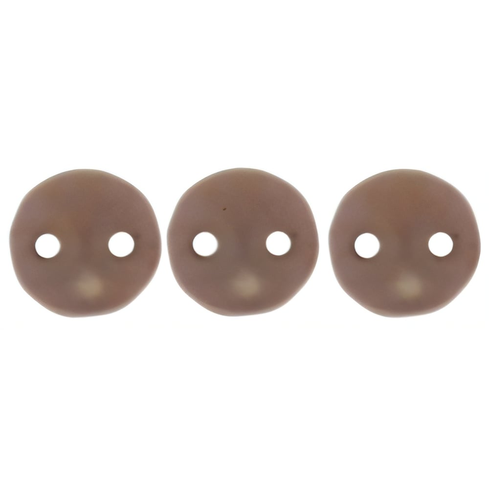 Czech CzechMates Lentil 6mm Matte - Rosaline Luster - Ashen Gray (50pcs)