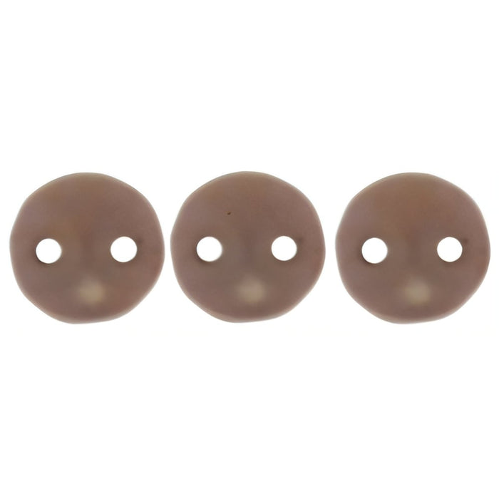 Czech CzechMates Lentil 6mm Matte - Rosaline Luster - Ashen Gray (50pcs)