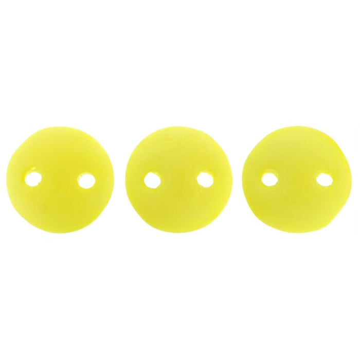 Czech CzechMates Lentil 6mm Matte - Luster Iris - Custard (50pcs)