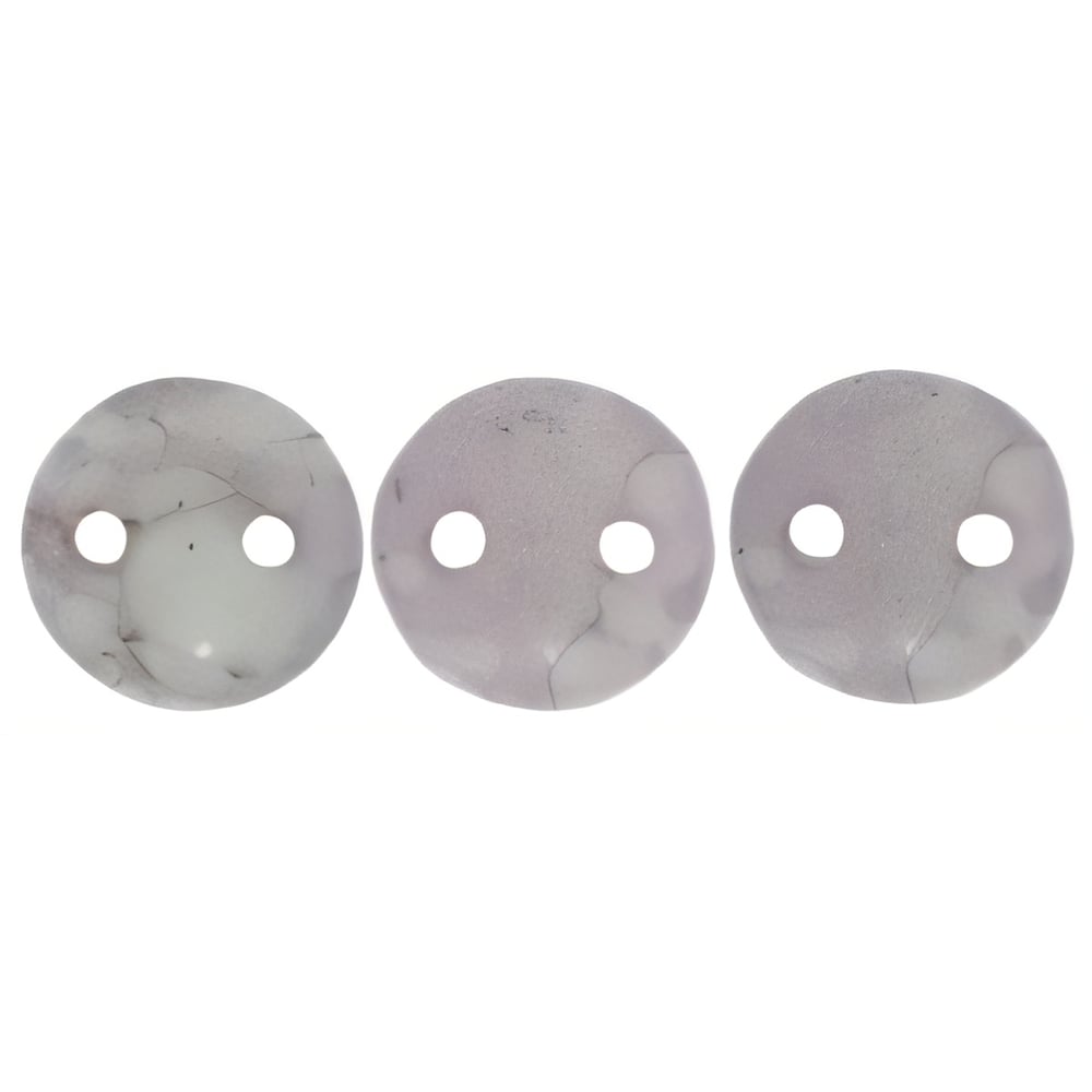 Czech CzechMates Lentil 6mm Matte - Opaque Pale Turquoise - Moon Dust (50pcs)
