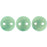 Czech CzechMates Lentil 6mm Sueded Gold Green Turquoise (50pcs)