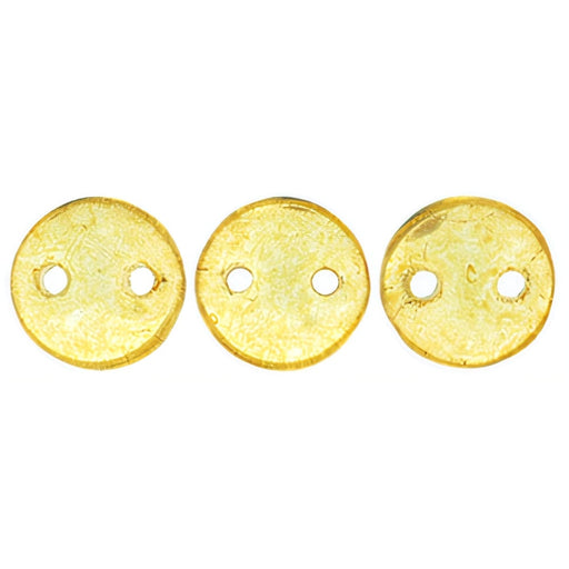 Czech CzechMates Lentil 6mm ColorTrends: Transparent Spicy Mustard (50pcs)